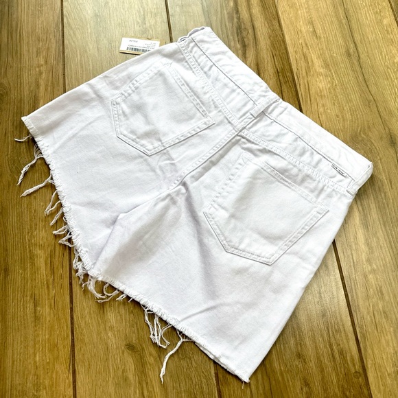NEW! Dear John Optic White Denim Remi Super High Rise Shorts - Picture 9 of 14
